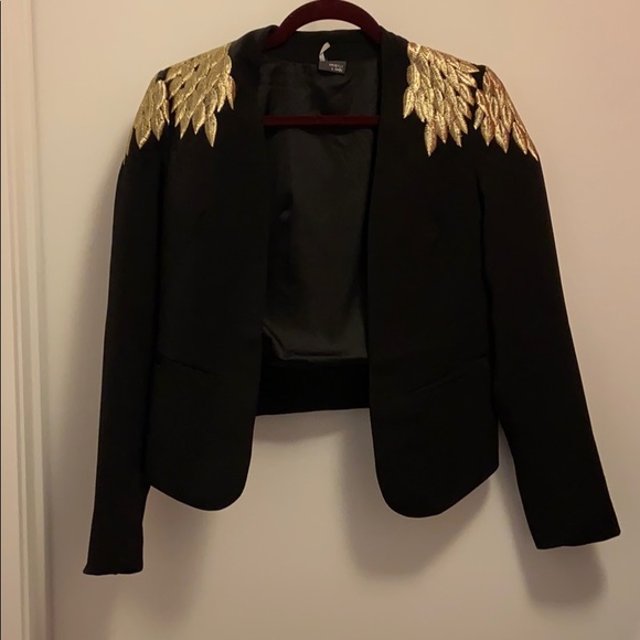 Black blazer with gold detailing - Picture 1 of 2
